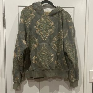 We The Free - Free People - It’s a Vibe Printed Hoodie - Green - Size Small
